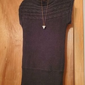 Takeout tunic length M glittery black sweater